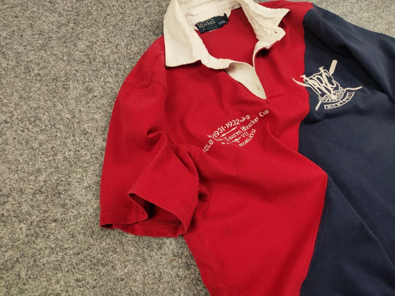 Polo Ralph Lauren Vintage 90's Polo Ralph Lauren Two-Tone logo Polo Shirt Size US S / EU 44-46 / 1 - 6 Thumbnail