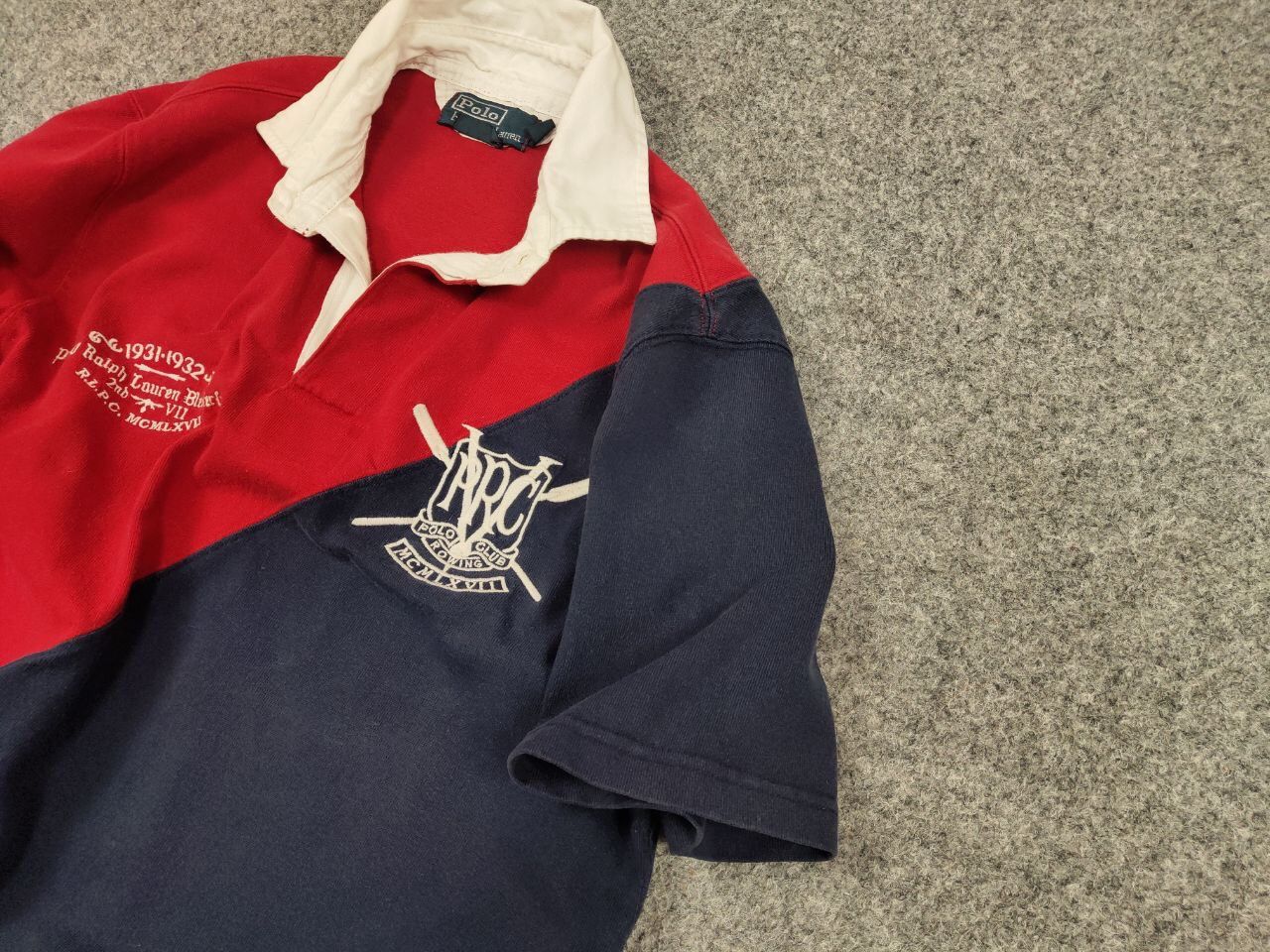 Polo Ralph Lauren Vintage 90's Polo Ralph Lauren Two-Tone logo Polo Shirt Size US S / EU 44-46 / 1 - 4 Thumbnail
