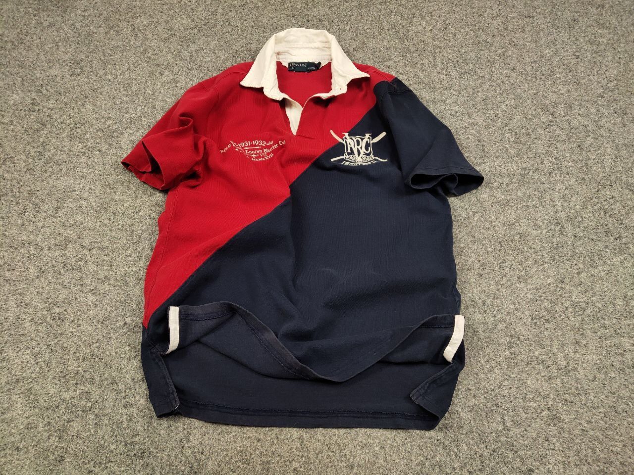 Polo Ralph Lauren Vintage 90's Polo Ralph Lauren Two-Tone logo Polo Shirt Size US S / EU 44-46 / 1 - 2 Thumbnail