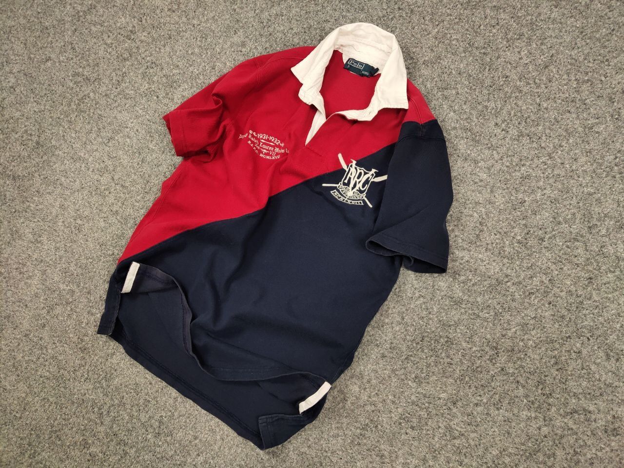 Polo Ralph Lauren Vintage 90's Polo Ralph Lauren Two-Tone logo Polo Shirt Size US S / EU 44-46 / 1 - 3 Thumbnail