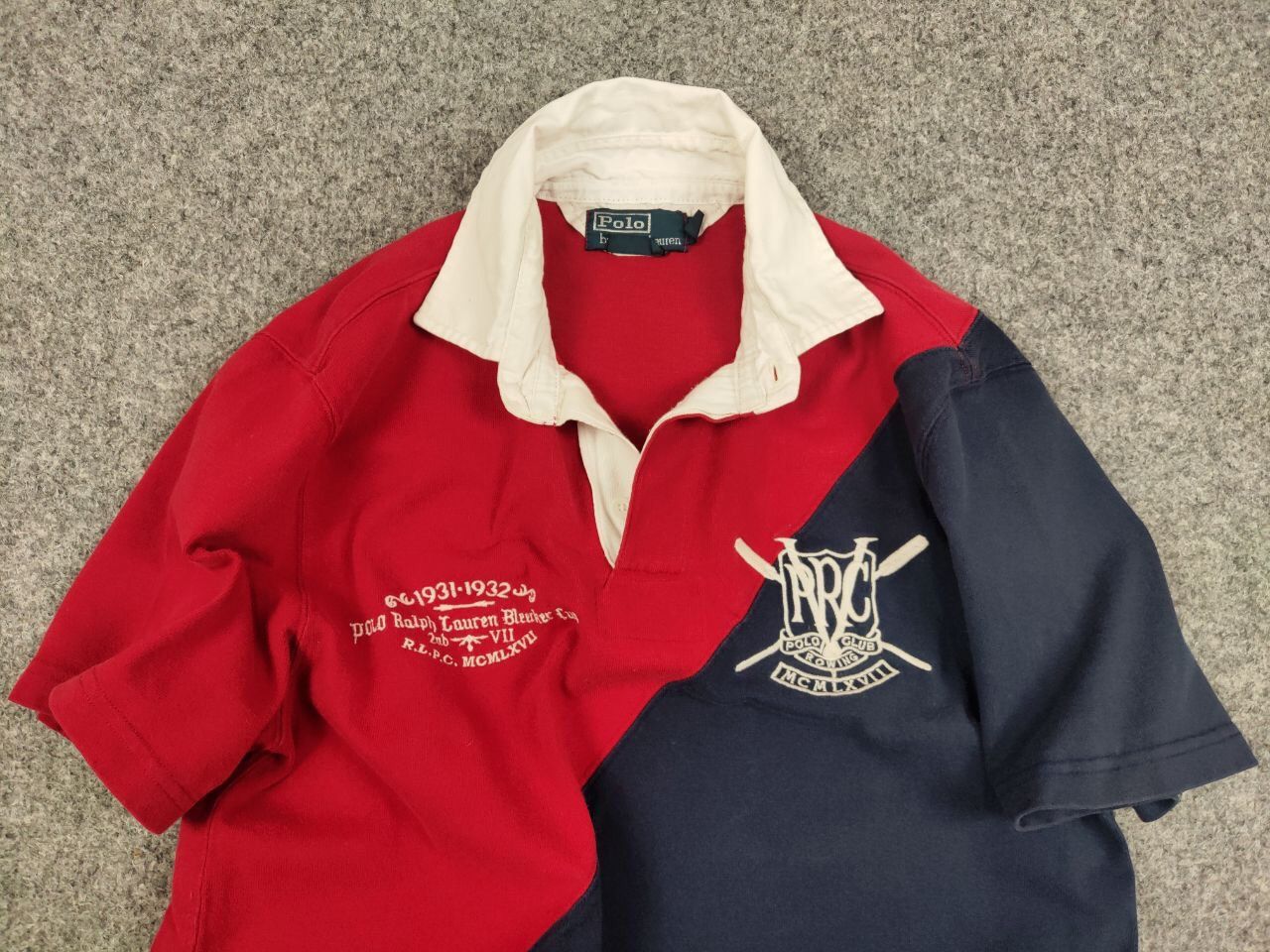 Polo Ralph Lauren Vintage 90's Polo Ralph Lauren Two-Tone logo Polo Shirt Size US S / EU 44-46 / 1 - 7 Thumbnail