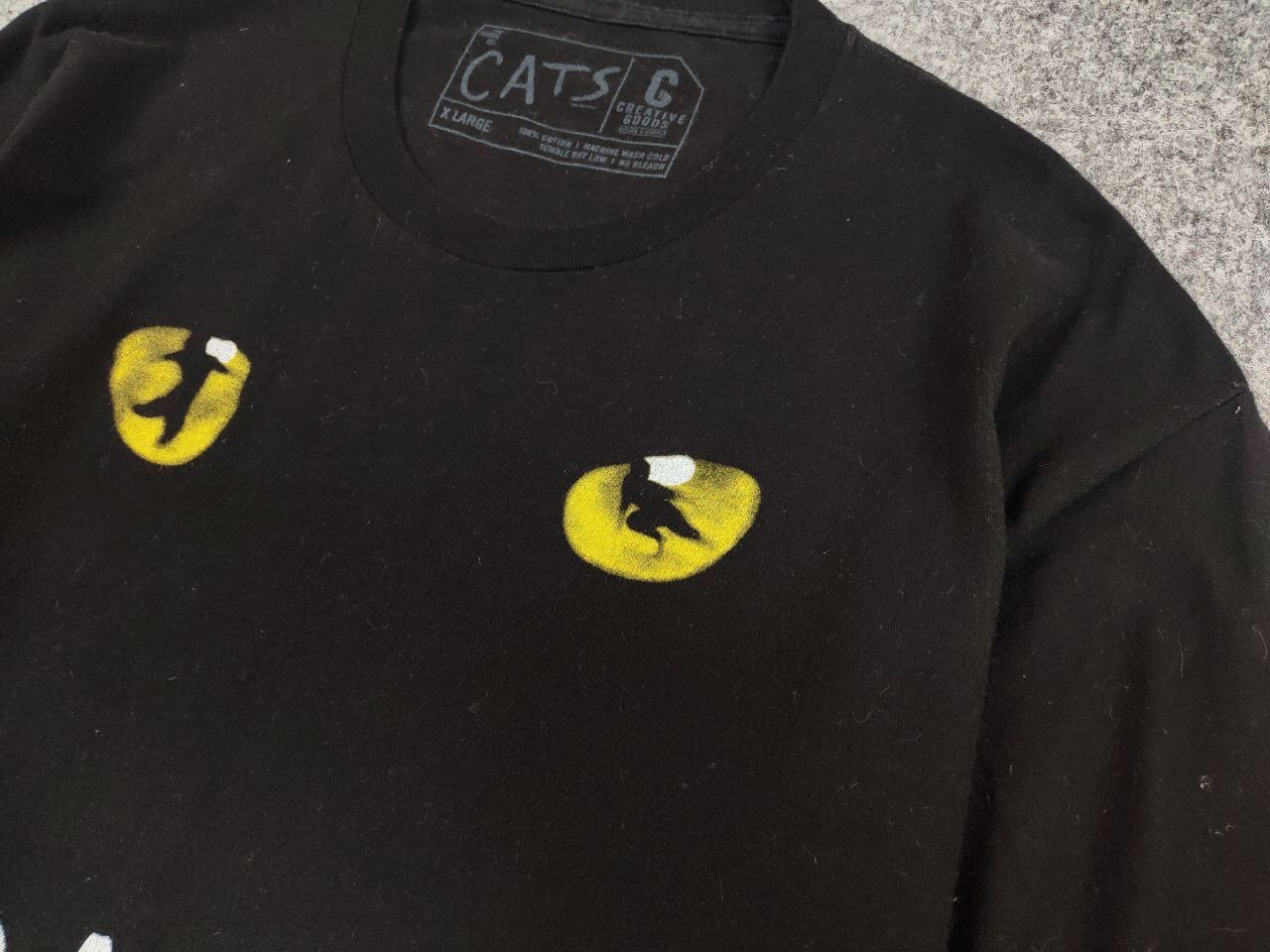 Vintage Vintage Eyes Cats Musical 1981 Black Basic T Shirt Size US XL / EU 56 / 4 - 12 Thumbnail