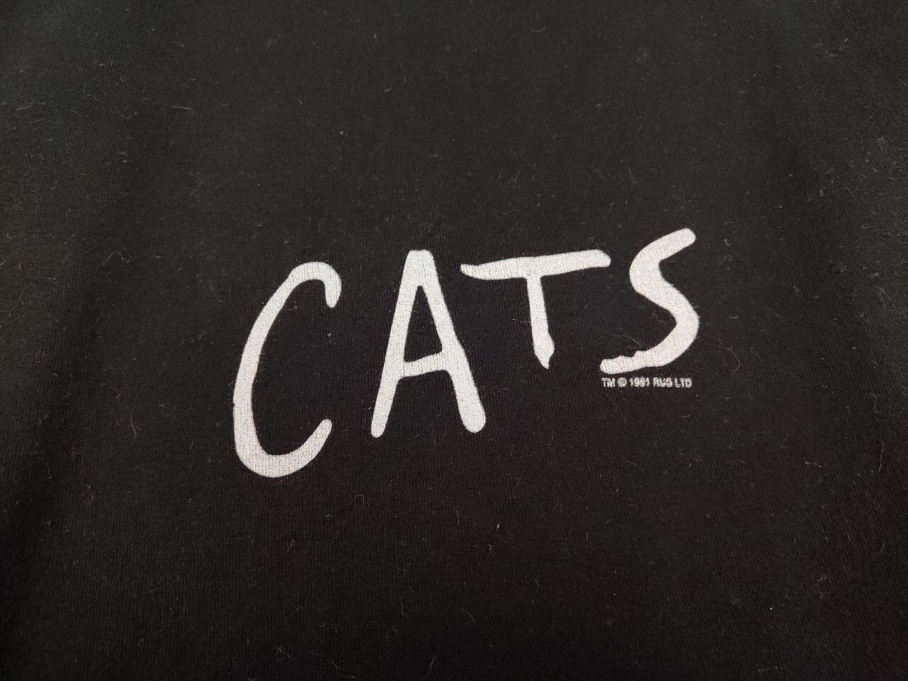 Vintage Vintage Eyes Cats Musical 1981 Black Basic T Shirt Size US XL / EU 56 / 4 - 14 Thumbnail