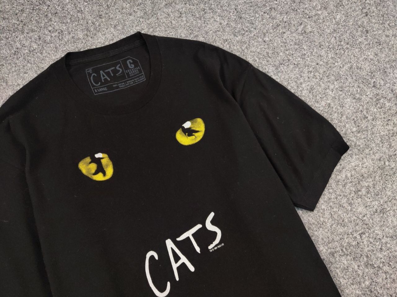 Vintage Vintage Eyes Cats Musical 1981 Black Basic T Shirt Size US XL / EU 56 / 4 - 9 Thumbnail