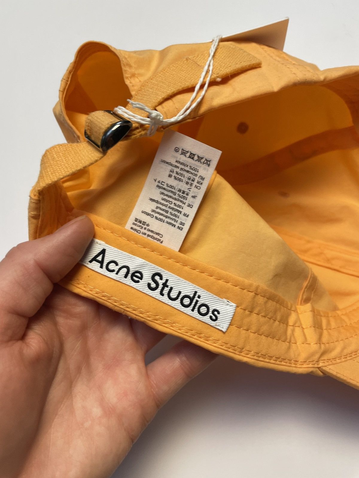 Acne Studios Acne Studios Carliy Cotton Baseball Cap in Orange Size ONE SIZE - 9 Thumbnail