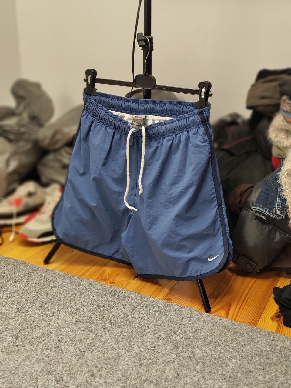 Nike 🌌Vintage Nike Shorts Blue Logo swoosh casual Y2K Streetwear Size US 32 / EU 48 - 16 Thumbnail
