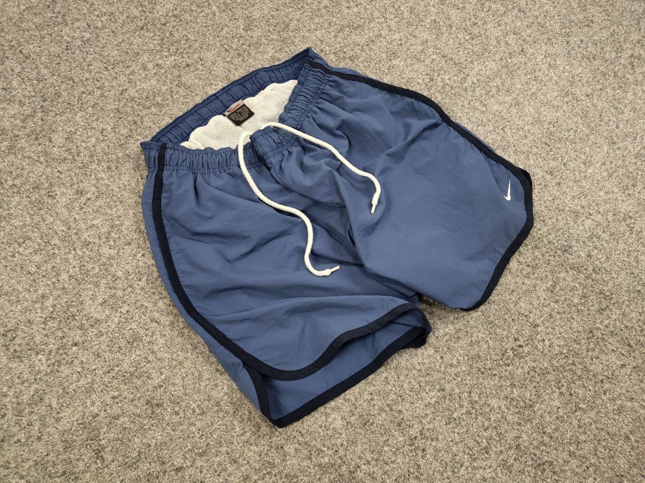 Nike 🌌Vintage Nike Shorts Blue Logo swoosh casual Y2K Streetwear Size US 32 / EU 48 - 5 Thumbnail