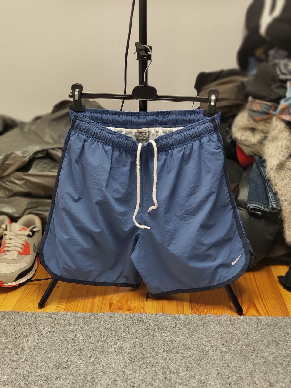 Nike 🌌Vintage Nike Shorts Blue Logo swoosh casual Y2K Streetwear Size US 32 / EU 48 - 17 Thumbnail