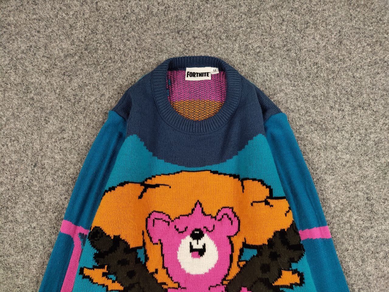 Japanese Brand Vintage 90's Japanese Bright Bear with guns Knit Sweater Size US M / EU 48-50 / 2 - 8 Thumbnail