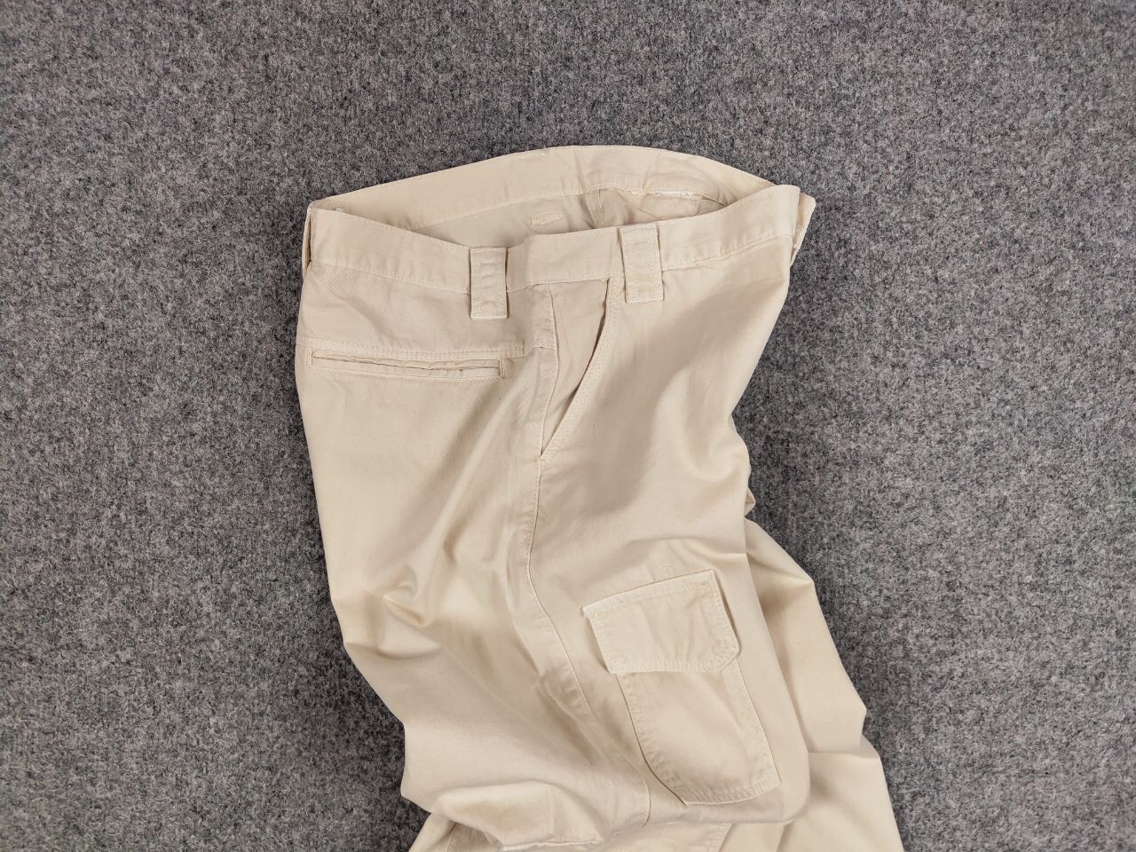 Japanese Brand Vintage 90's Japanese Baggy Beige Multi Pocket Cargo Pants Size US 31 - 17 Thumbnail
