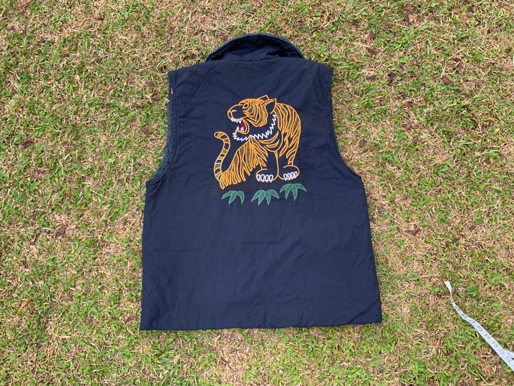 Japanese Brand × Vintage Vintage Vest Sherpa Fleece Embroidery Tiger Size US L / EU 52-54 / 3 - 4 Thumbnail