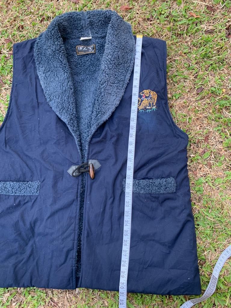 Japanese Brand × Vintage Vintage Vest Sherpa Fleece Embroidery Tiger Size US L / EU 52-54 / 3 - 12 Thumbnail