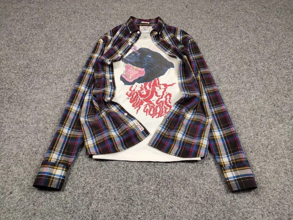 Flannel Vintage Flannel Shirt Plaid Checkered Travis Scott Style Size US XL / EU 56 / 4 - 2 Thumbnail