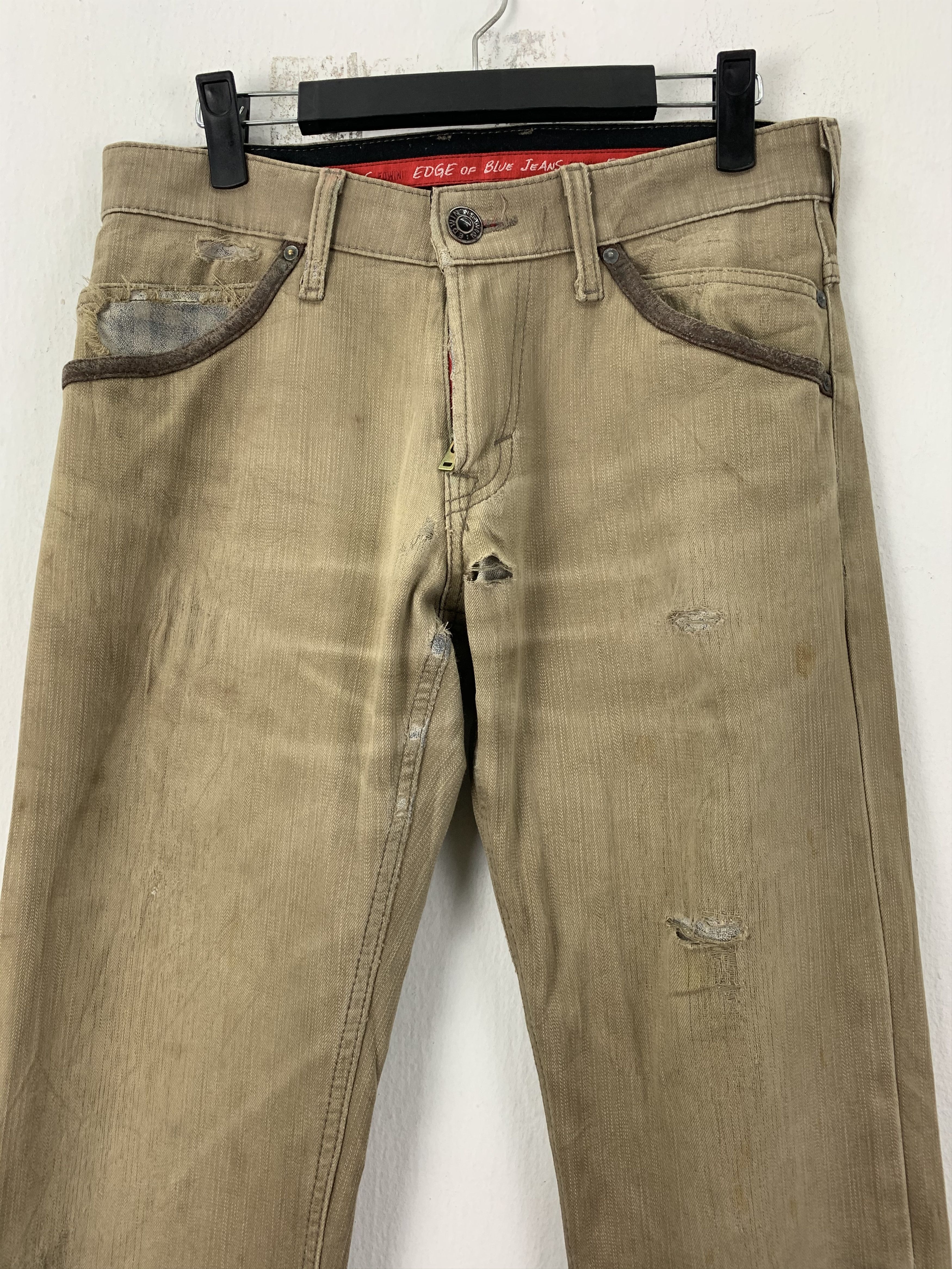 Edwin EDWIN Pants Vintage Brown Distressed Straight Cut Size US 30 / EU 46 - 2 Thumbnail