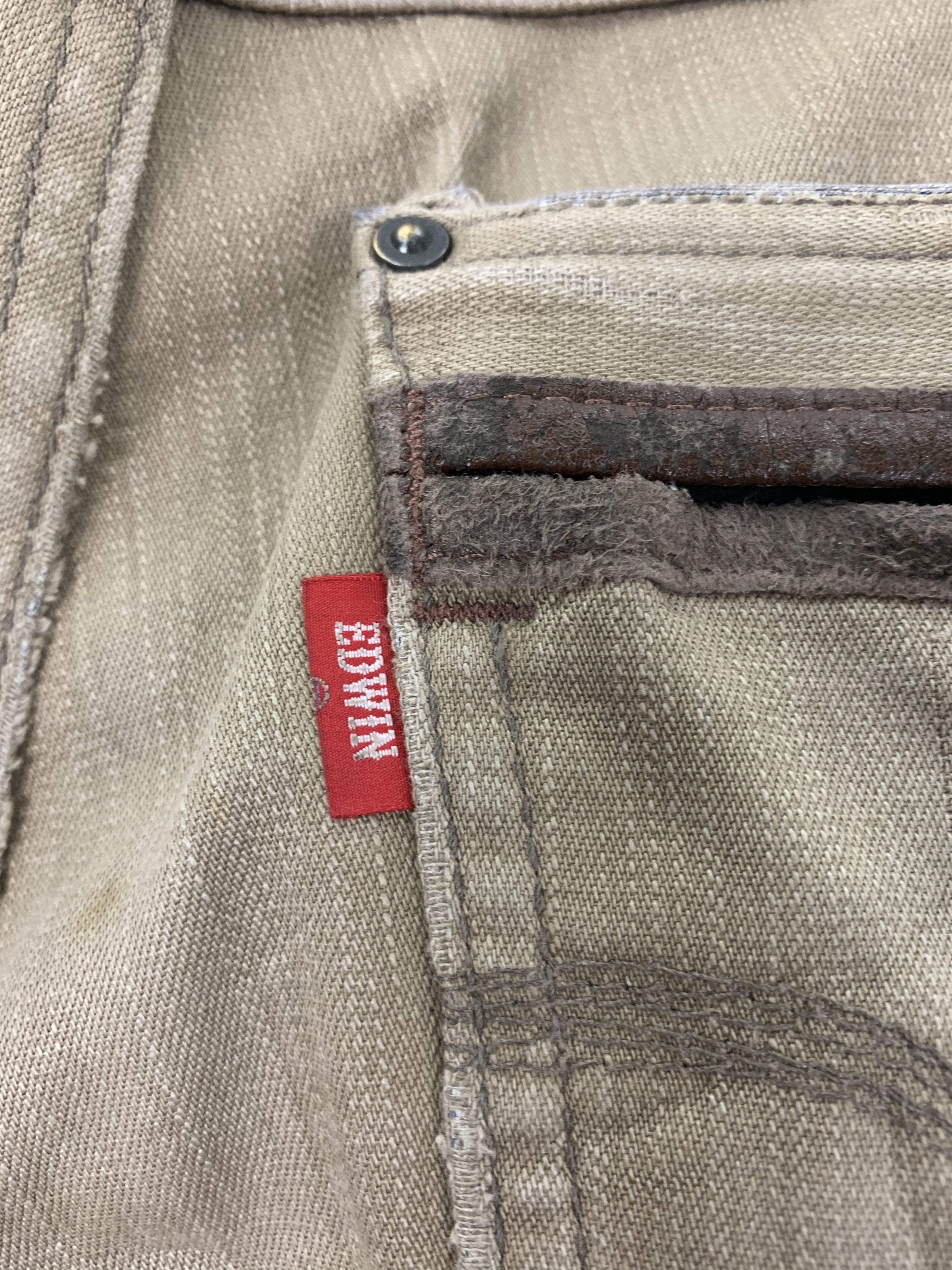 Edwin EDWIN Pants Vintage Brown Distressed Straight Cut Size US 30 / EU 46 - 16 Thumbnail