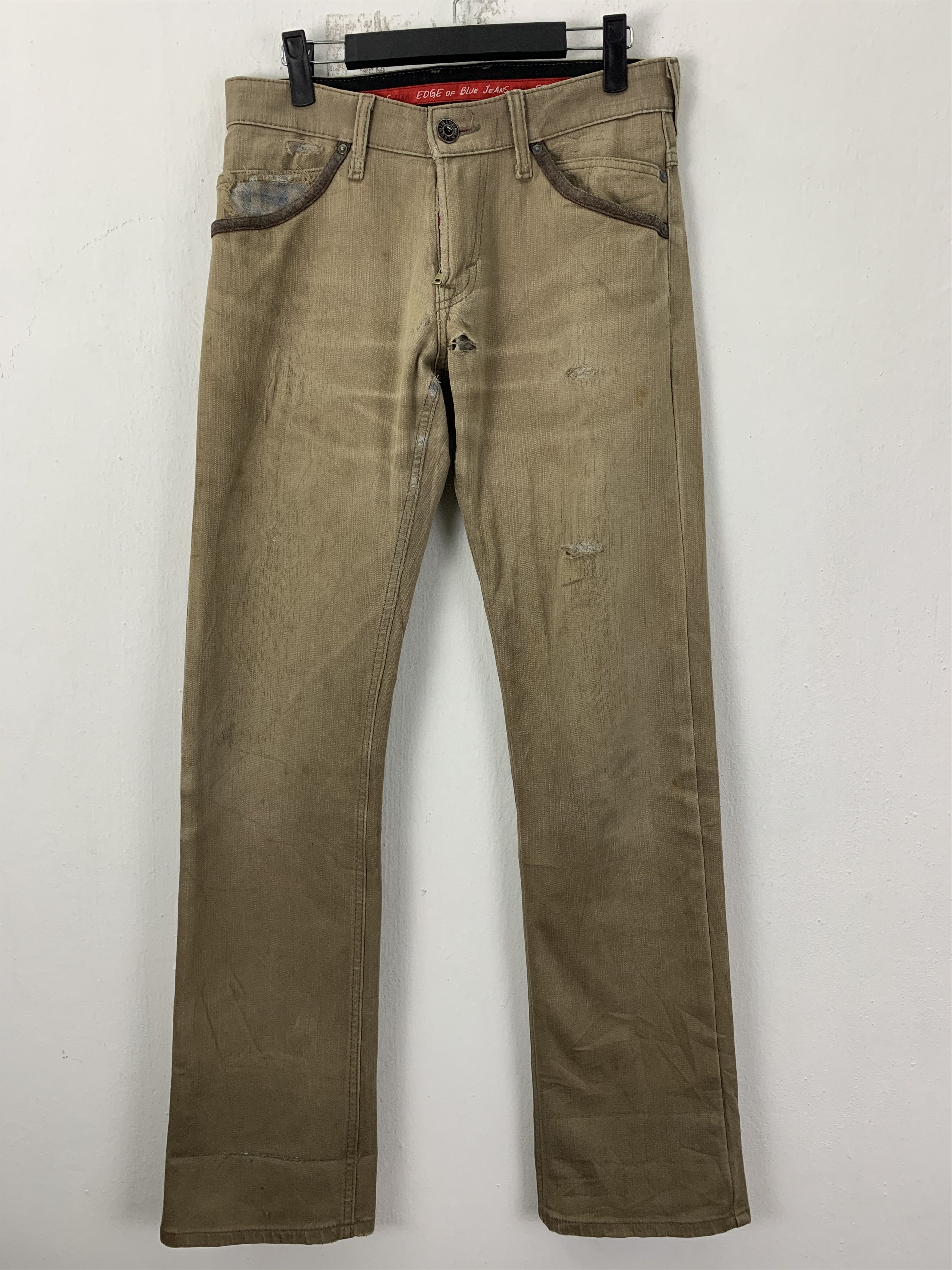 Edwin EDWIN Pants Vintage Brown Distressed Straight Cut Size US 30 / EU 46 - 1 Thumbnail