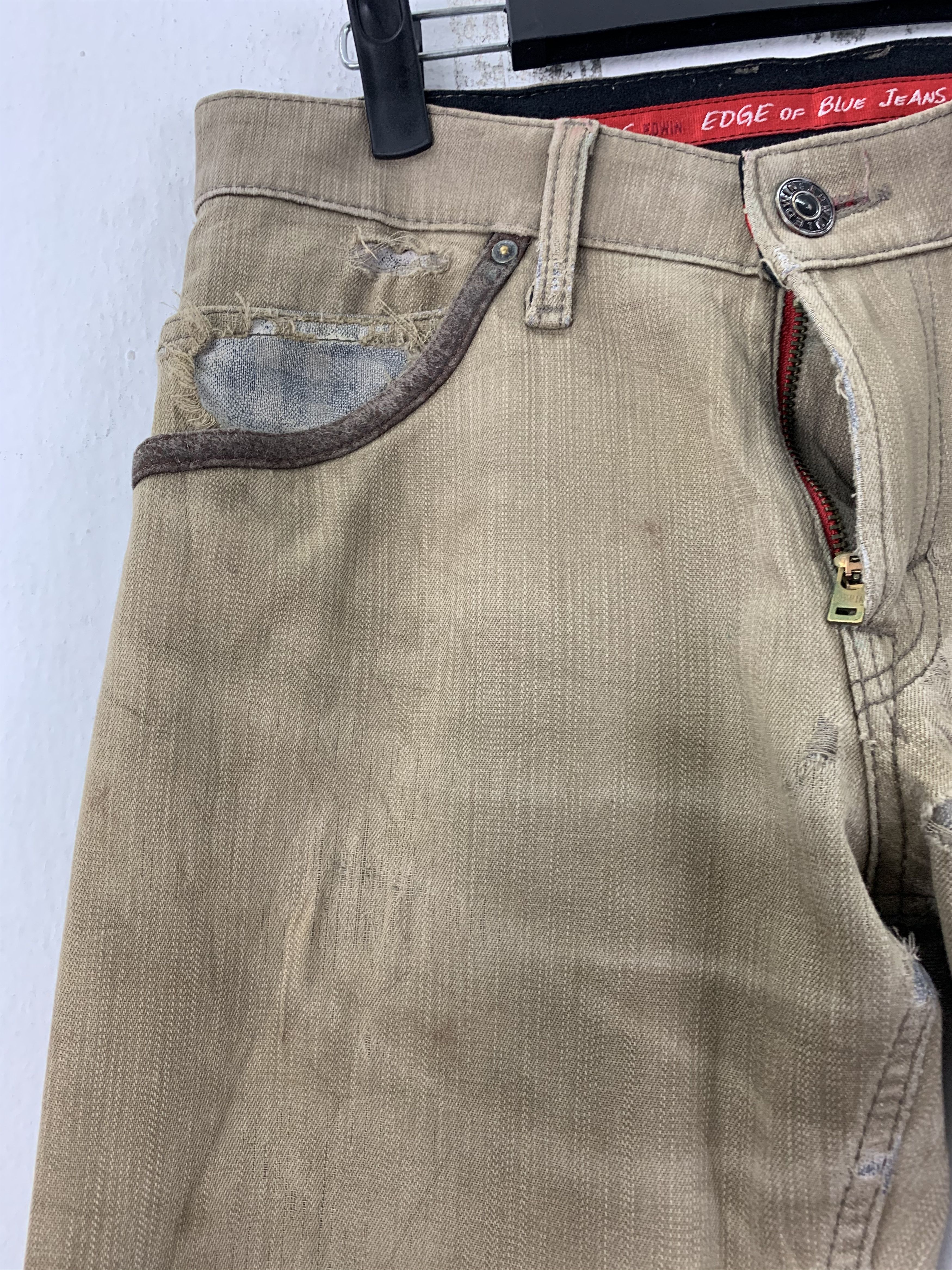 Edwin EDWIN Pants Vintage Brown Distressed Straight Cut Size US 30 / EU 46 - 6 Thumbnail