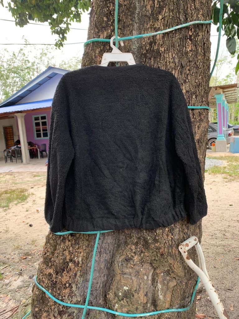 GU Gu Sherpa Black Zipper Jacket Size XL / US 12-14 / IT 48-50 - 2 Thumbnail