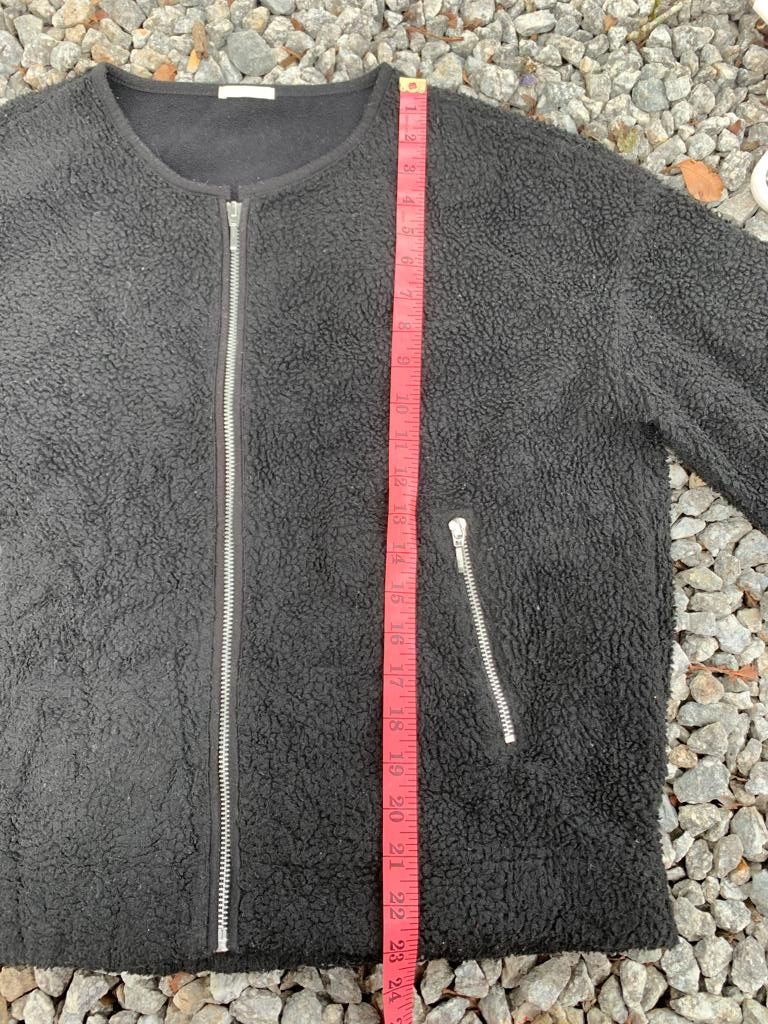 GU Gu Sherpa Black Zipper Jacket Size XL / US 12-14 / IT 48-50 - 14 Thumbnail
