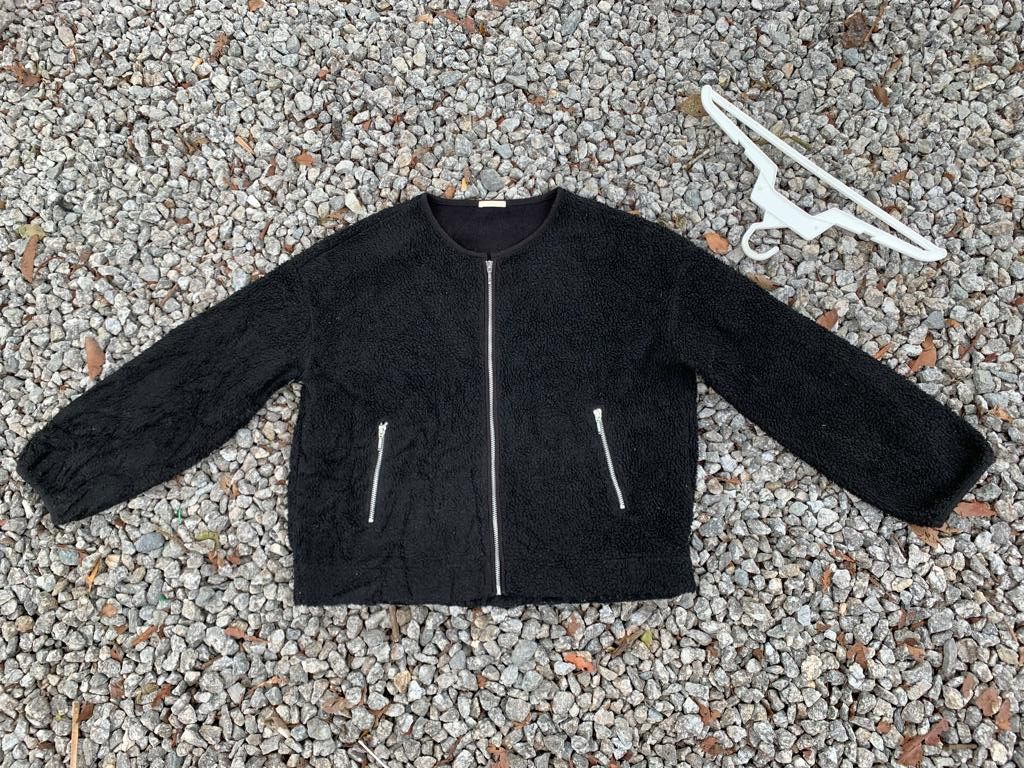 GU Gu Sherpa Black Zipper Jacket Size XL / US 12-14 / IT 48-50 - 3 Thumbnail