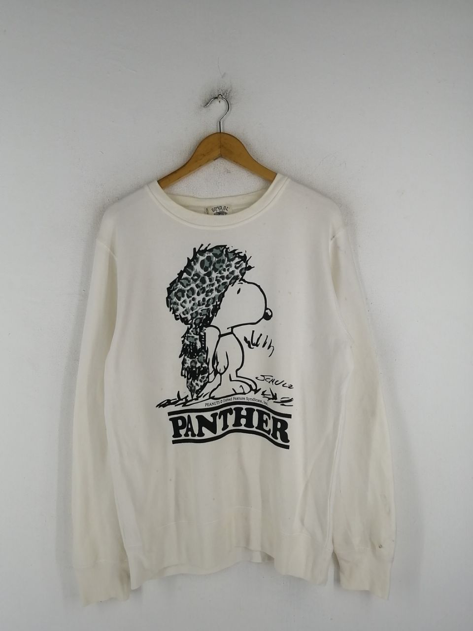 Peanuts × Vintage Y2K Snoopy White Sweatshirt Size US M / EU 48-50 / 2 - 1 Thumbnail
