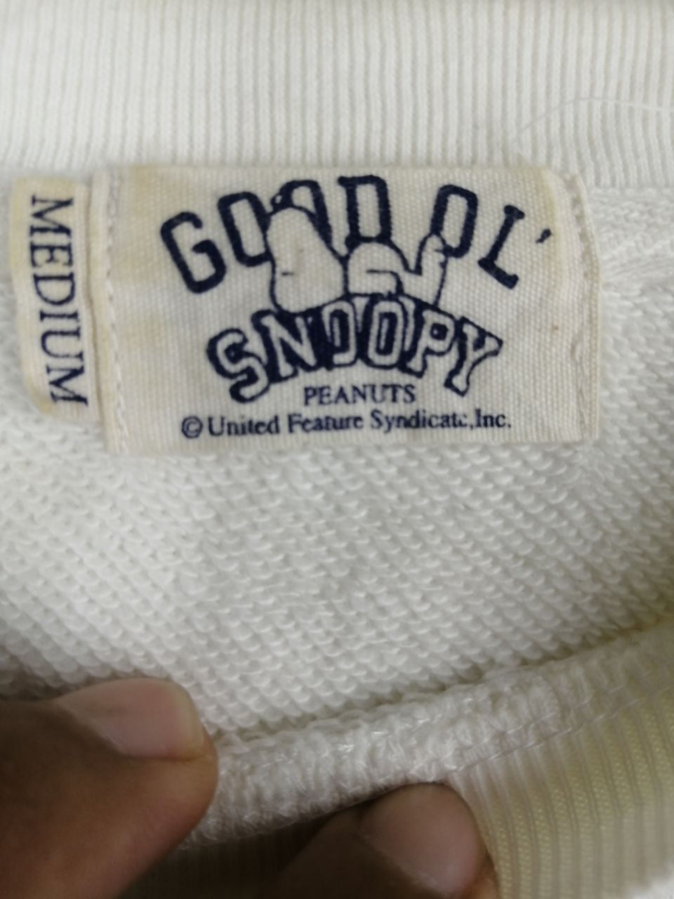 Peanuts × Vintage Y2K Snoopy White Sweatshirt Size US M / EU 48-50 / 2 - 4 Thumbnail