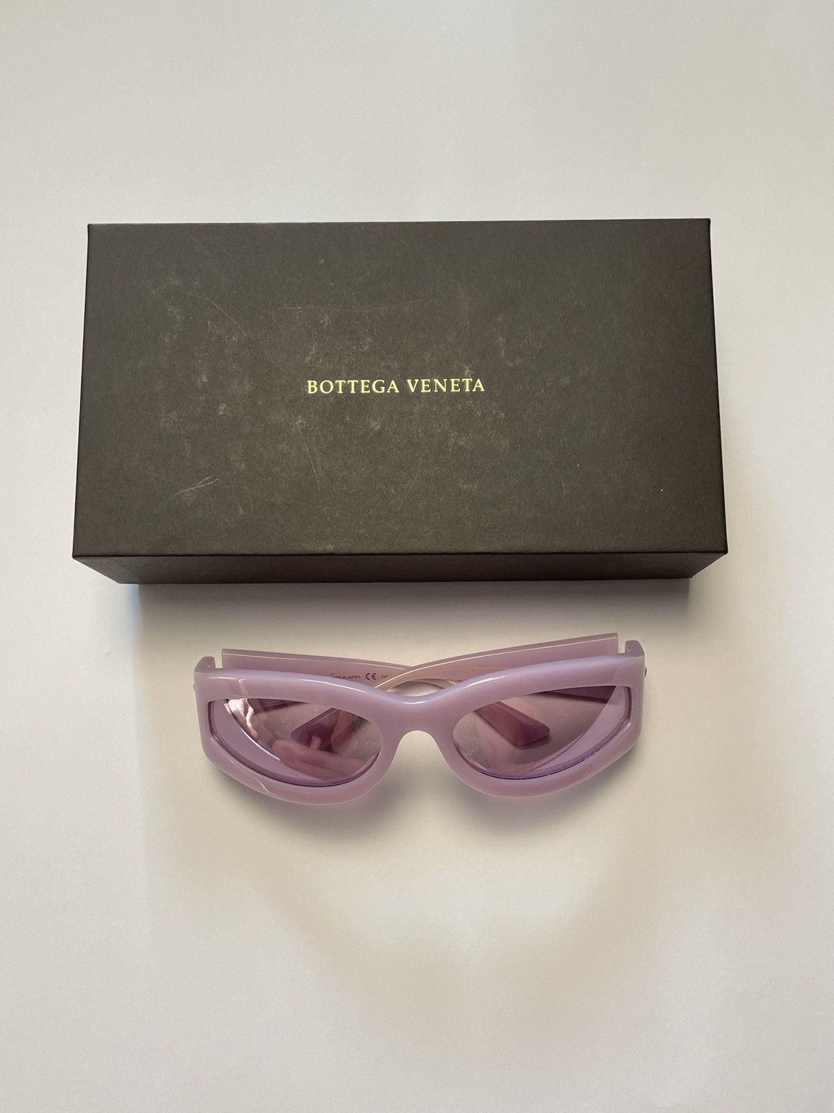Bottega Veneta Bottega Veneta Pink Oval Acetate Sunglasses Size ONE SIZE - 4 Thumbnail