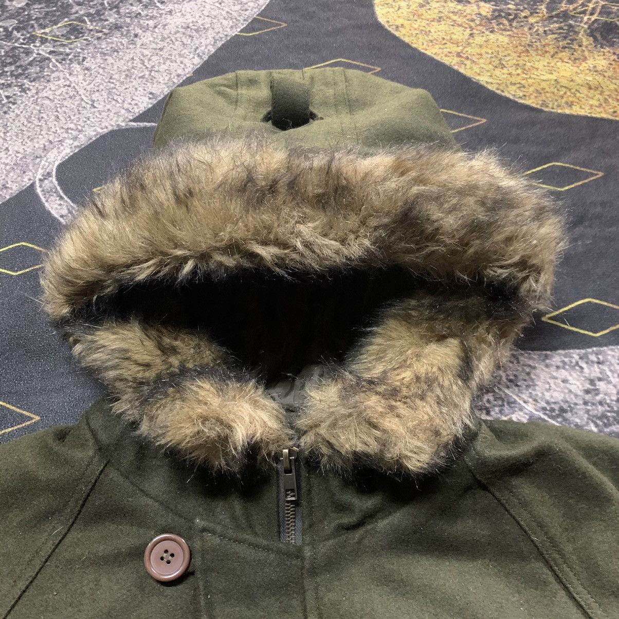 If Six Was Nine RARE✨Lazy Daisy Utility Wool Furr Hooded Jacket Like LGB Size US M / EU 48-50 / 2 - 7 Thumbnail