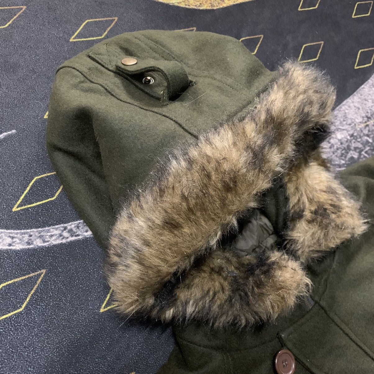 If Six Was Nine RARE✨Lazy Daisy Utility Wool Furr Hooded Jacket Like LGB Size US M / EU 48-50 / 2 - 8 Thumbnail