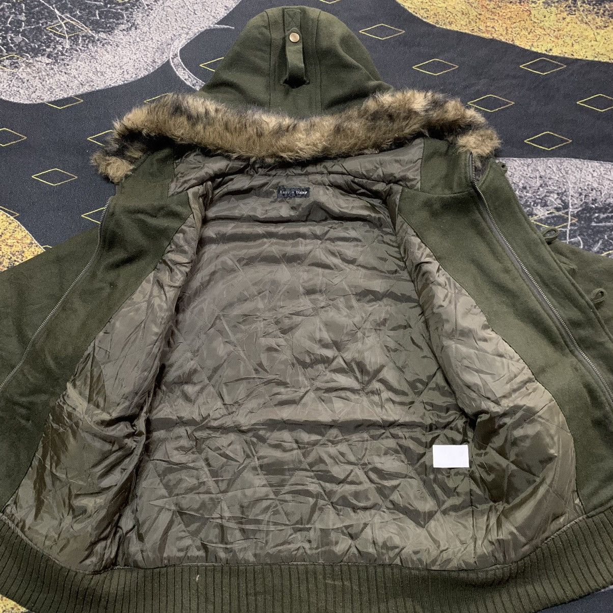 If Six Was Nine RARE✨Lazy Daisy Utility Wool Furr Hooded Jacket Like LGB Size US M / EU 48-50 / 2 - 9 Thumbnail