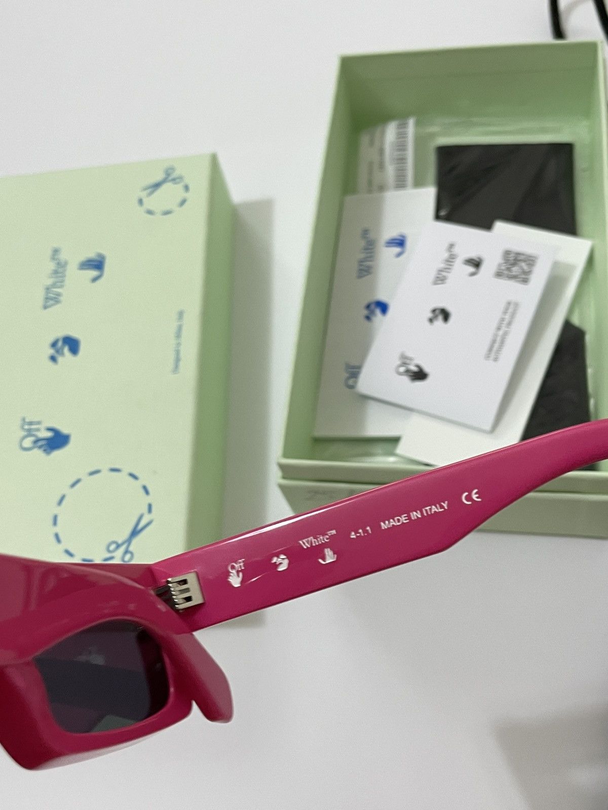 Off-White Off-White Marfa Rectangular-frame Sunglasses Pink Size ONE SIZE - 7 Thumbnail