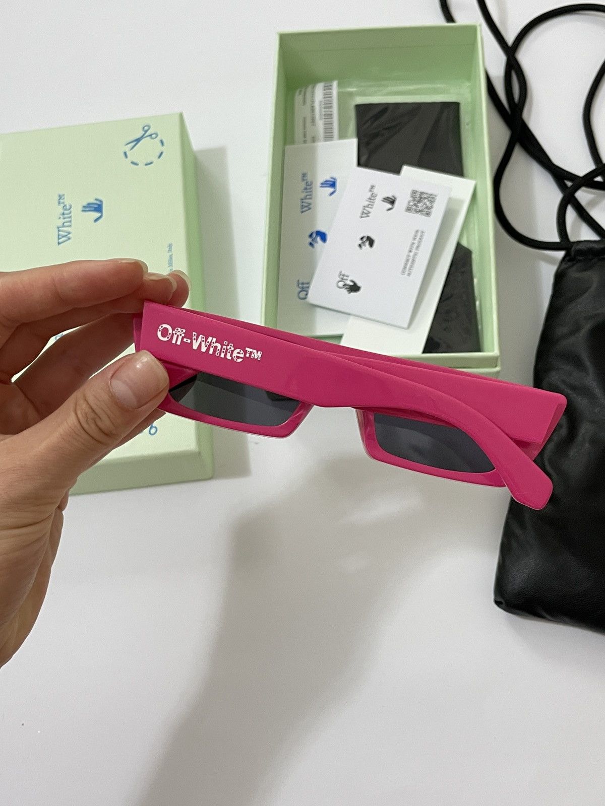 Off-White Off-White Marfa Rectangular-frame Sunglasses Pink Size ONE SIZE - 5 Thumbnail