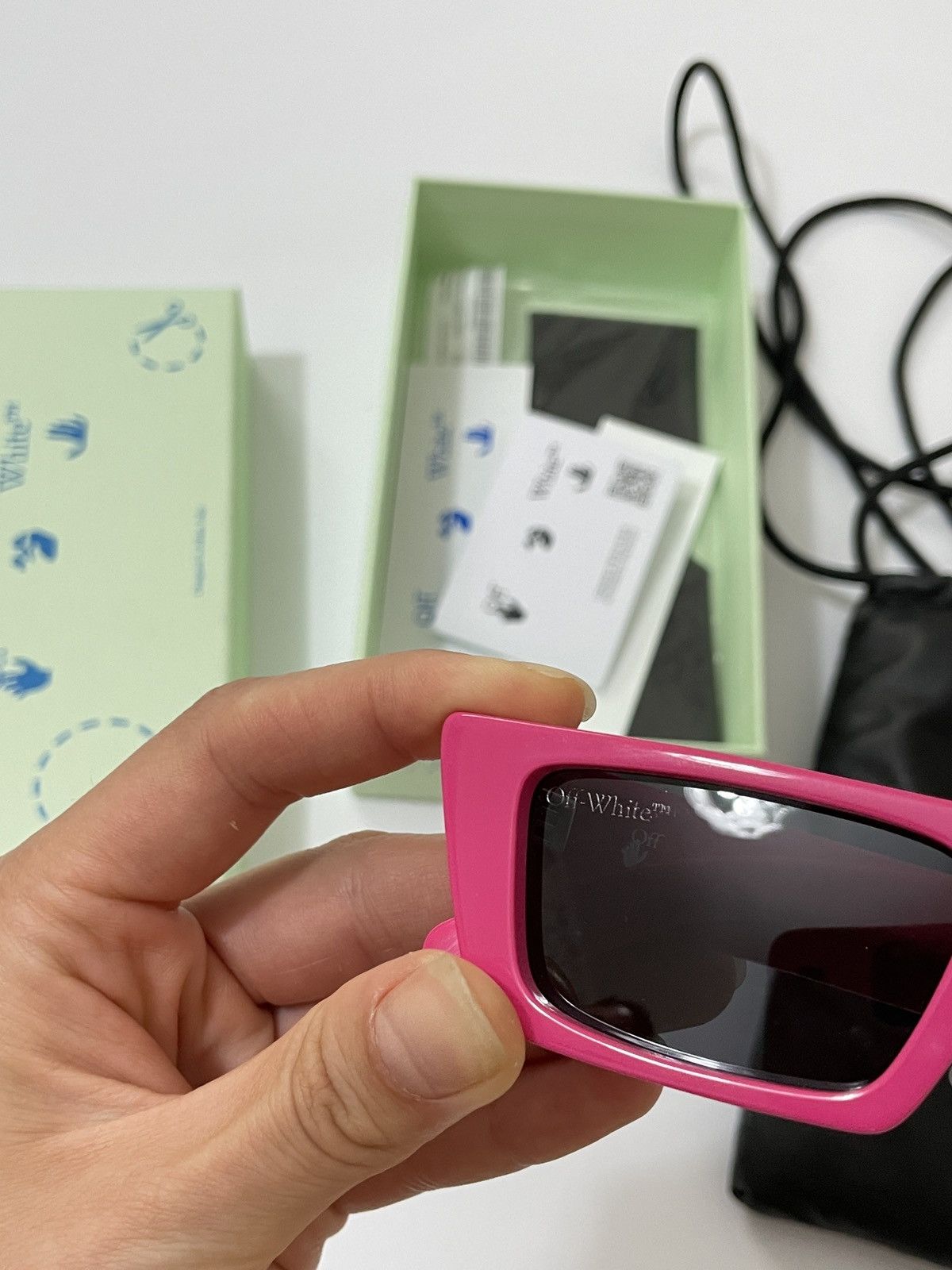 Off-White Off-White Marfa Rectangular-frame Sunglasses Pink Size ONE SIZE - 8 Thumbnail