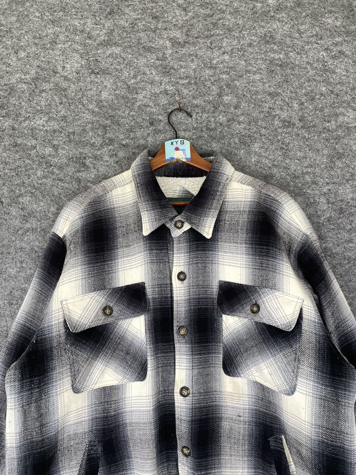 Japanese Brand VINTAGE BAYLEAF SHEARLING FLANNEL JACKET Size US L / EU 52-54 / 3 - 2 Thumbnail