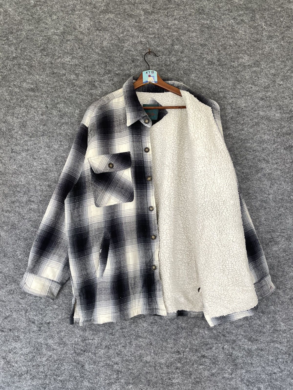 Japanese Brand VINTAGE BAYLEAF SHEARLING FLANNEL JACKET Size US L / EU 52-54 / 3 - 5 Thumbnail