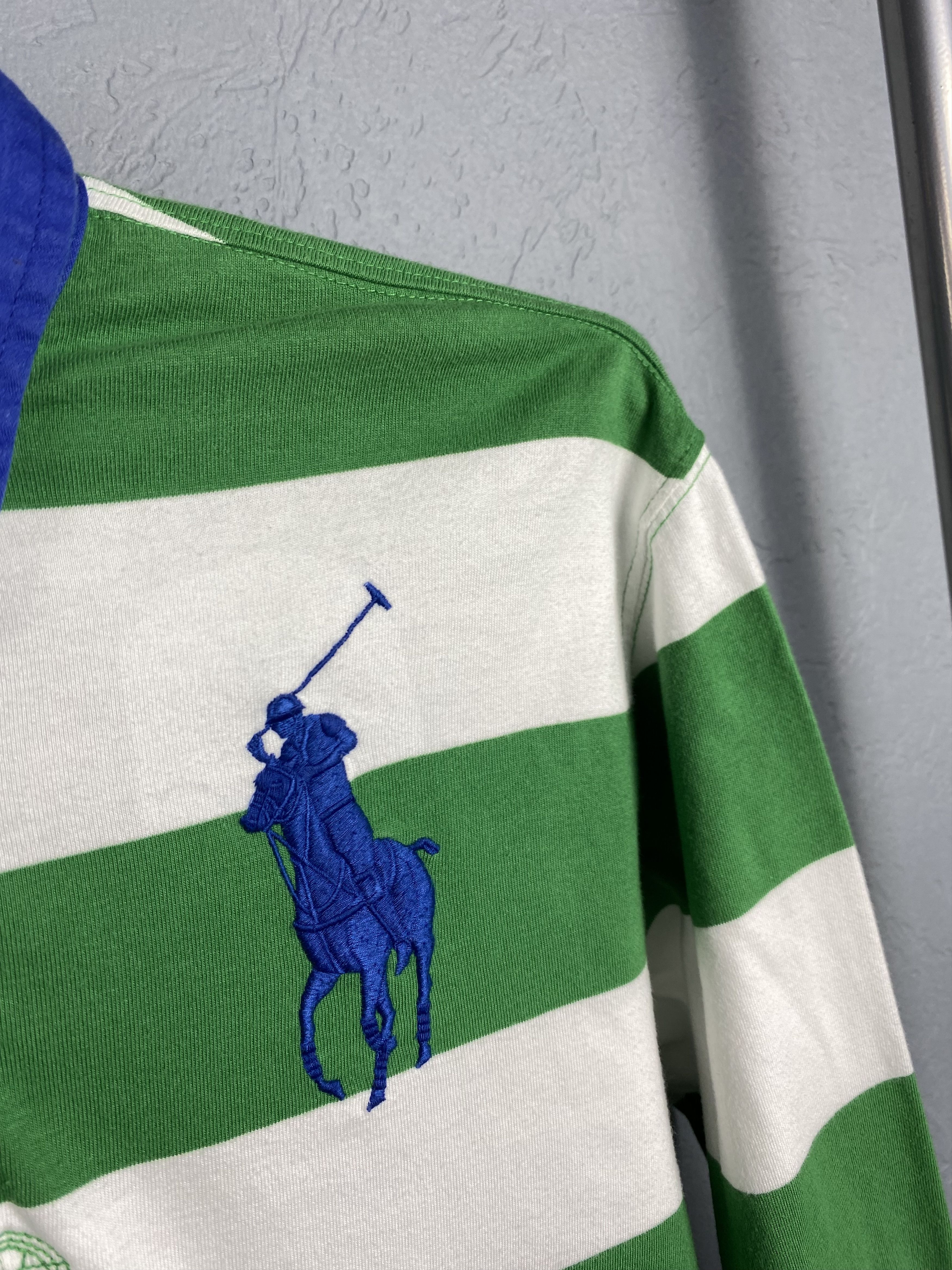 Polo Ralph Lauren × Ralph Lauren × Vintage Polo Ralph Lauren Vintage Mens Rugby Long Sleeve Polo Shirt Size US S / EU 44-46 / 1 - 3 Thumbnail