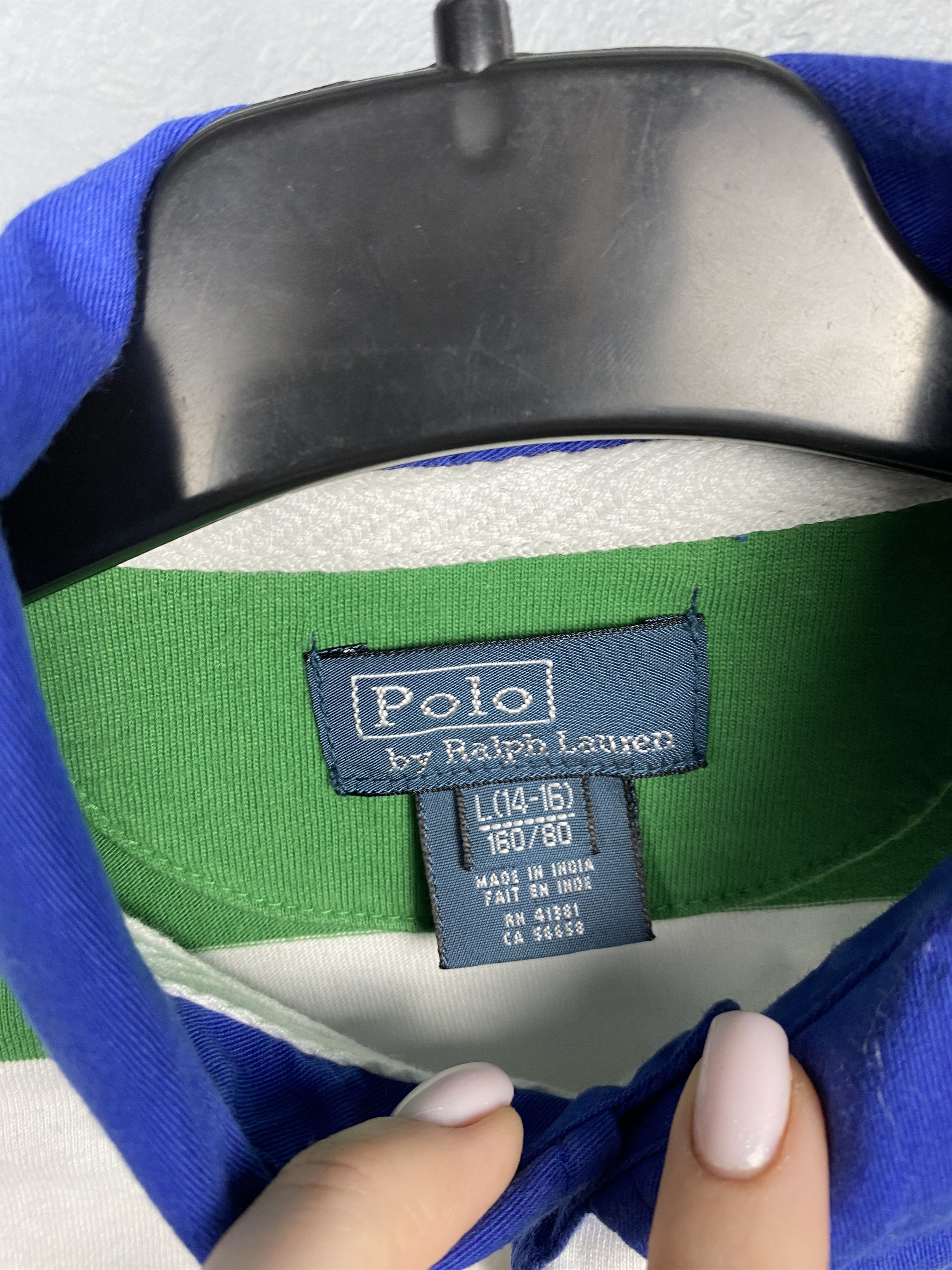 Polo Ralph Lauren × Ralph Lauren × Vintage Polo Ralph Lauren Vintage Mens Rugby Long Sleeve Polo Shirt Size US S / EU 44-46 / 1 - 4 Thumbnail