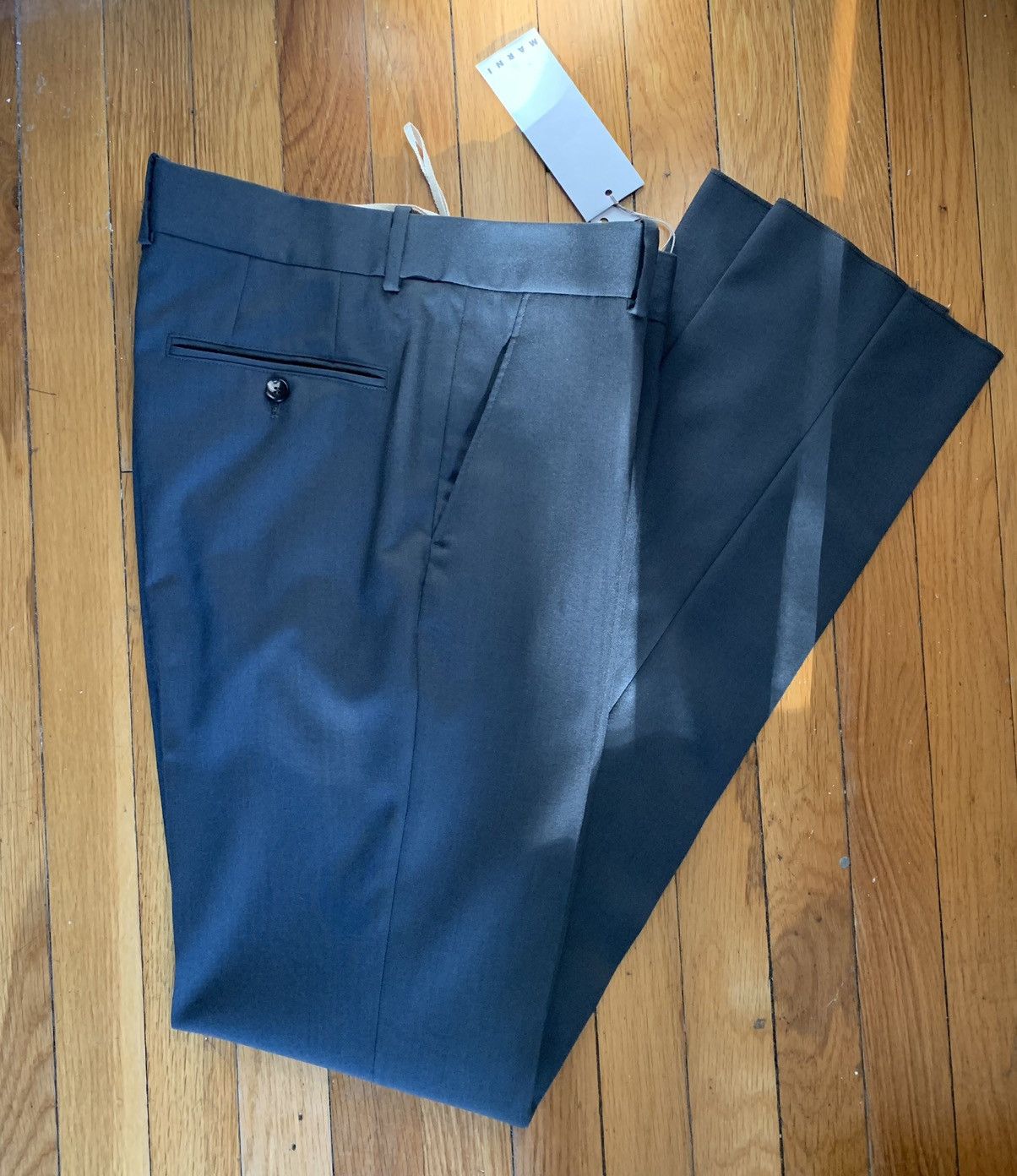 NEW Grey wool trousers IT50 made in Italy