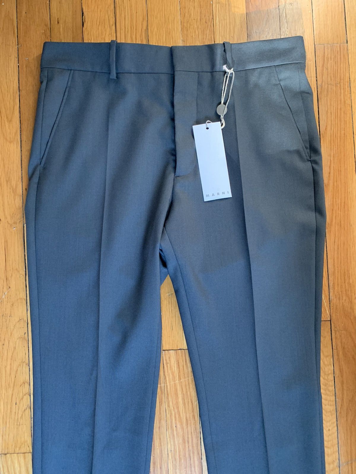 Marni NEW Grey wool trousers, IT50, made in Italy Size 40R - 7 Thumbnail