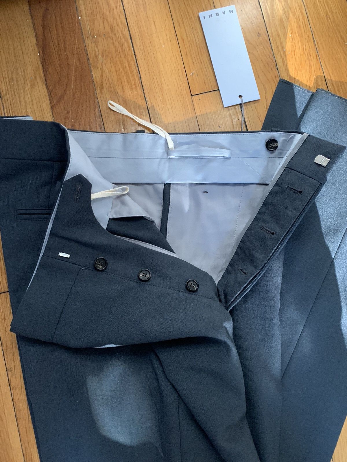 Marni NEW Grey wool trousers, IT50, made in Italy Size 40R - 11 Thumbnail