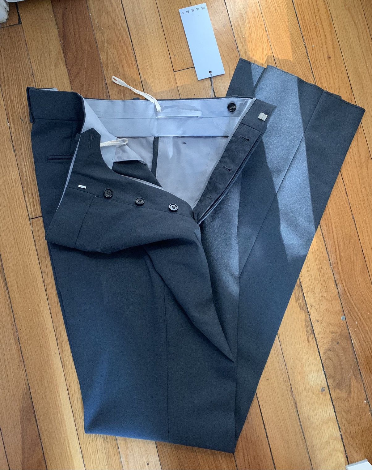 Marni NEW Grey wool trousers, IT50, made in Italy Size 40R - 10 Thumbnail