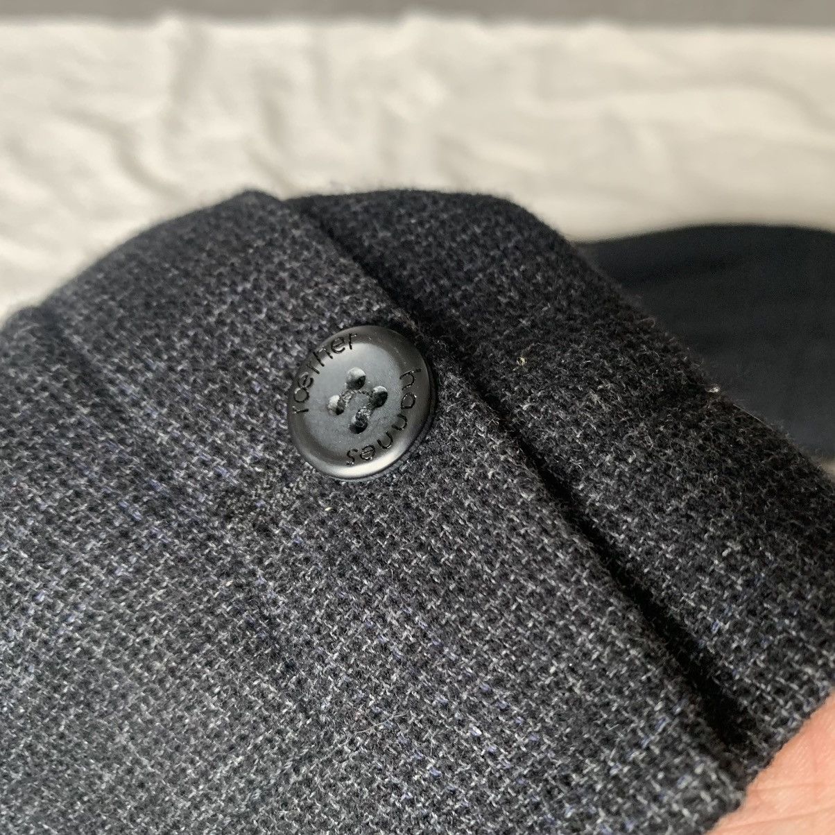 hannes roether HANNES ROETHER Jacket Wool Blazer Coat Grey Black Size S Size US S / EU 44-46 / 1 - 7 Thumbnail