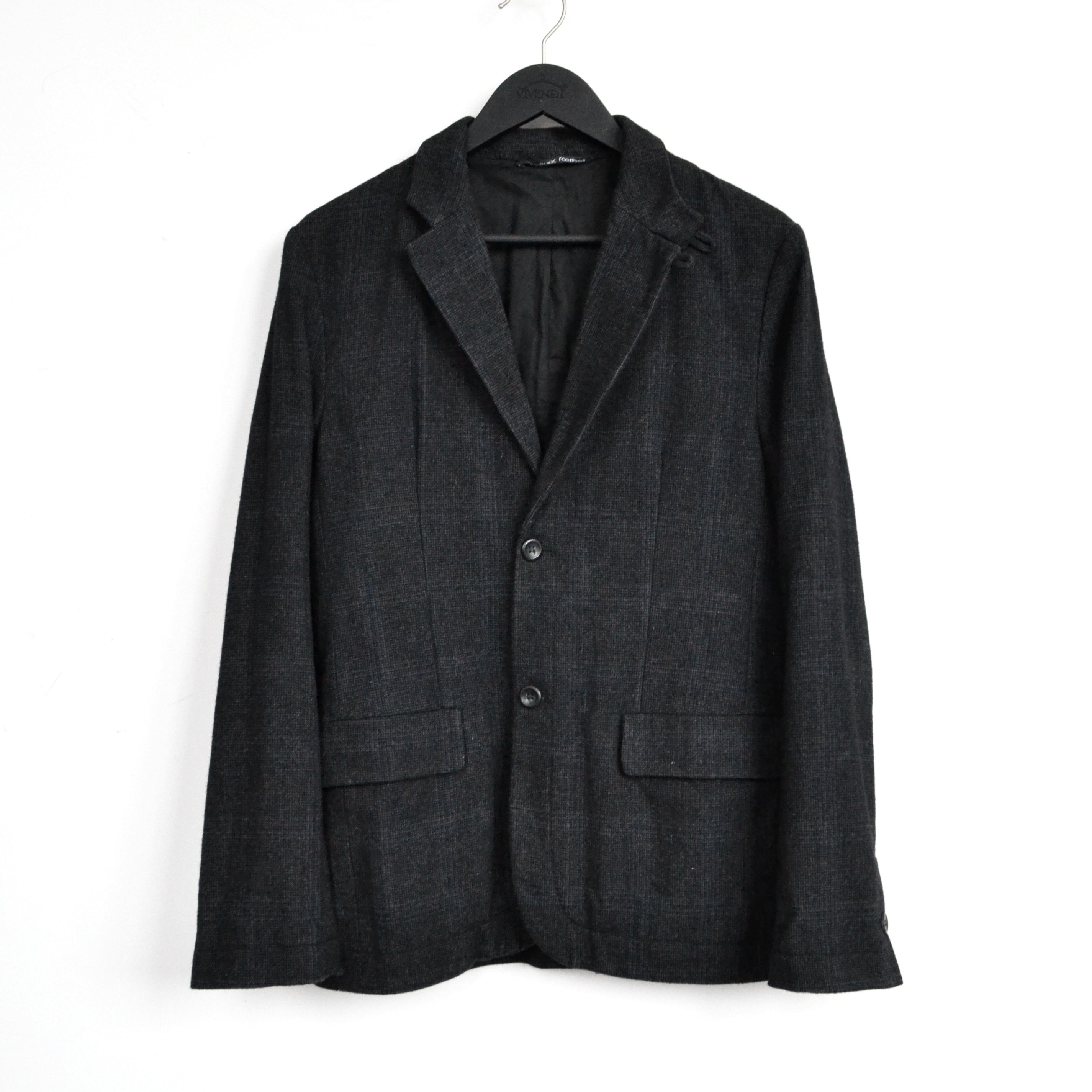 hannes roether HANNES ROETHER Jacket Wool Blazer Coat Grey Black Size S Size US S / EU 44-46 / 1 - 2 Thumbnail