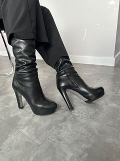 Jeffrey campbell boone top studded heel zip booties