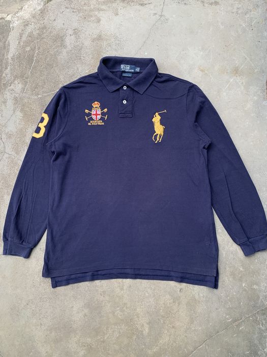 Ralph Lauren Vintage Polo Ralph Lauren Rugby Shirt Big Logo Mercer Team ...