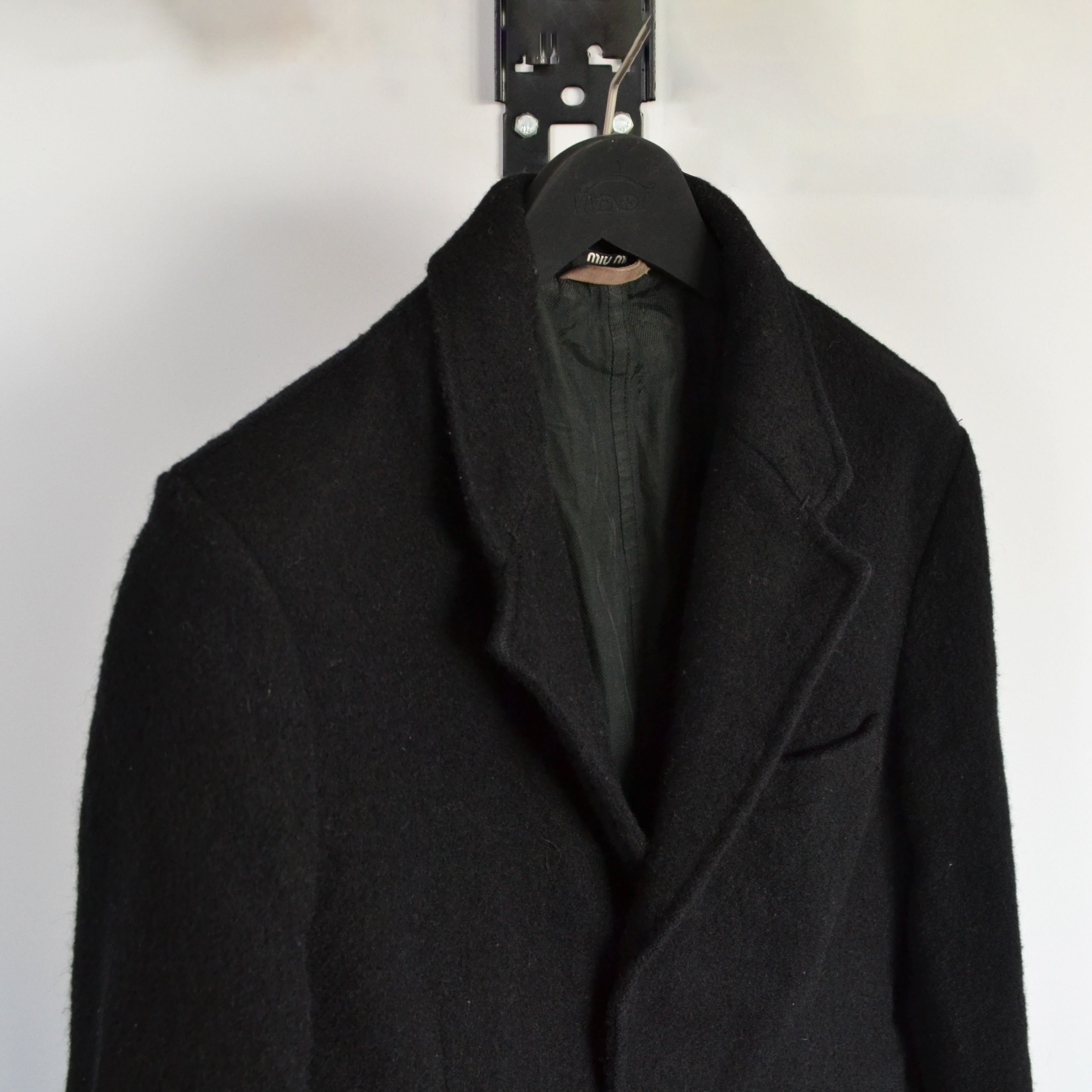 Miu Miu MIU MIU Coat Jacket Black Wool Mohair Pockets PRADA 52 Size US L / EU 52-54 / 3 - 5 Thumbnail
