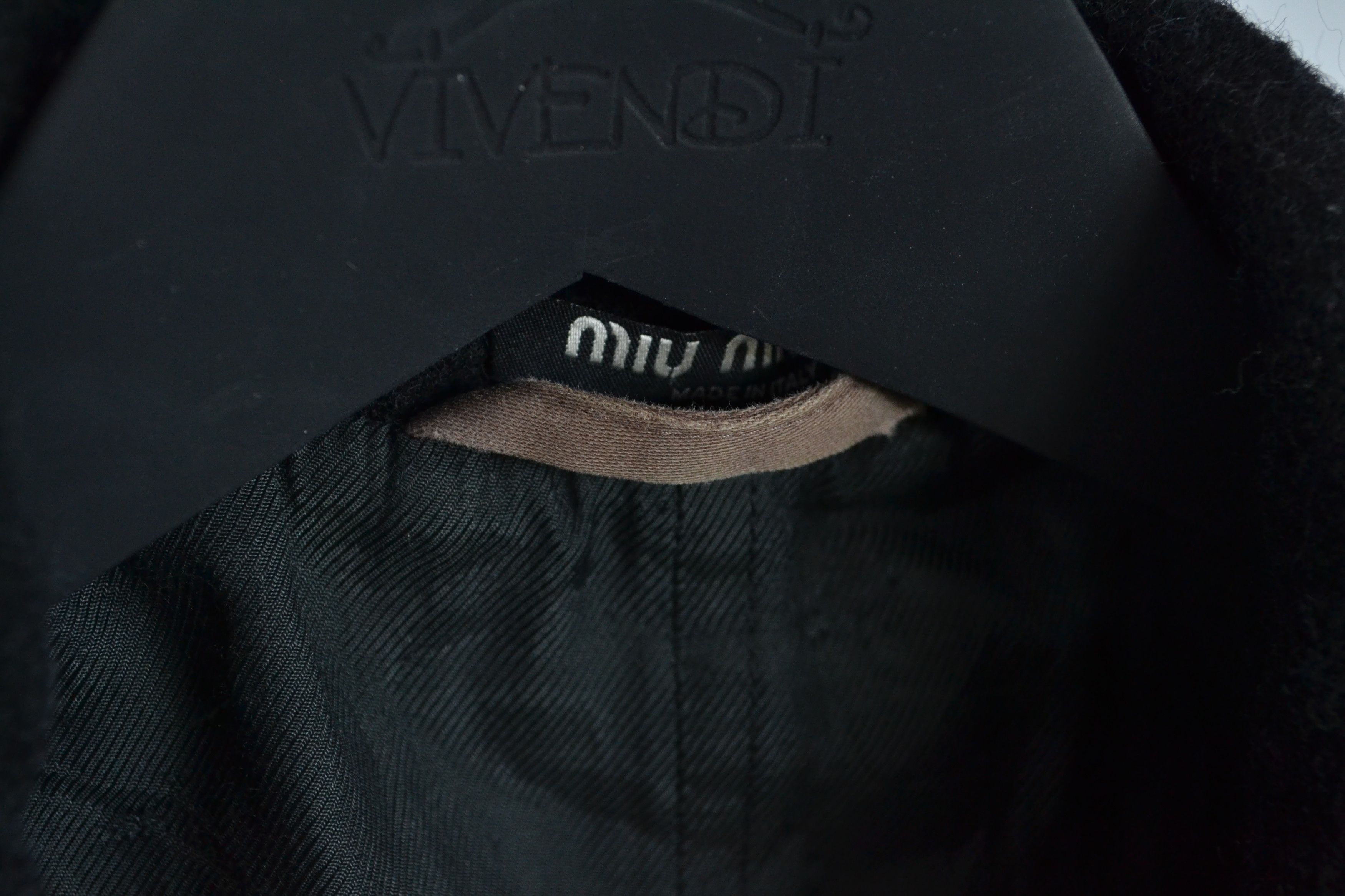 Miu Miu MIU MIU Coat Jacket Black Wool Mohair Pockets PRADA 52 Size US L / EU 52-54 / 3 - 6 Thumbnail