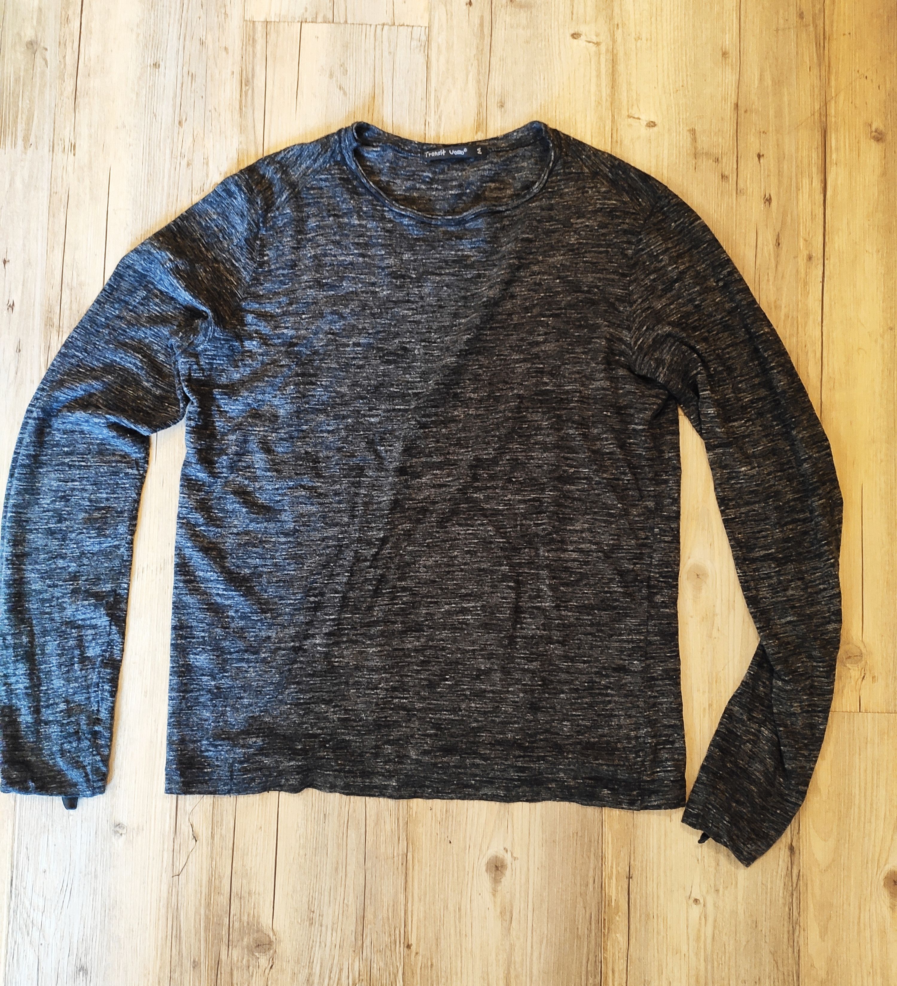 Transit Uomo Leather trim pullover.Like Isaac Sellam or Rick Owens Size US M / EU 48-50 / 2 - 1 Thumbnail