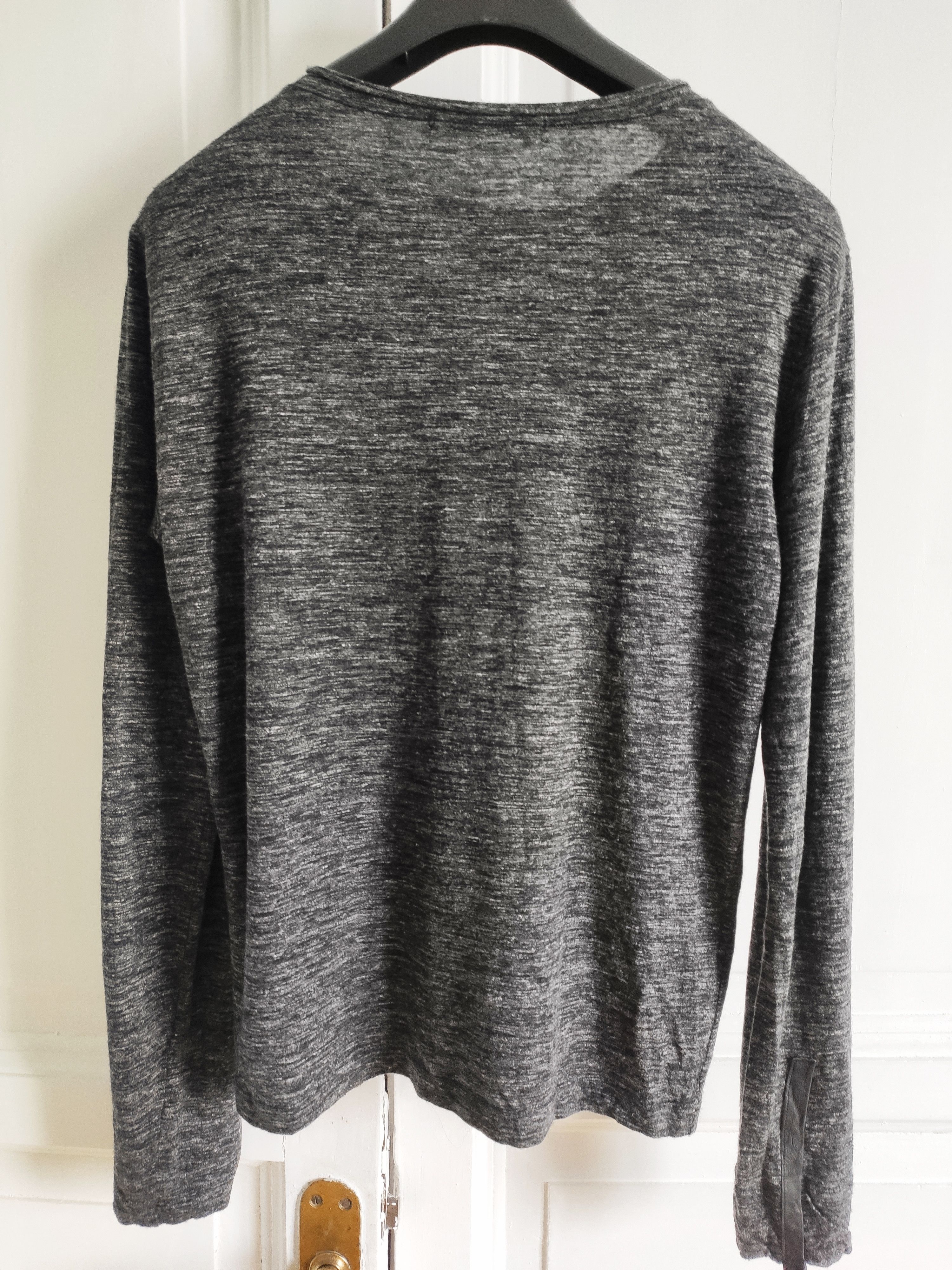 Transit Uomo Leather trim pullover.Like Isaac Sellam or Rick Owens Size US M / EU 48-50 / 2 - 5 Thumbnail