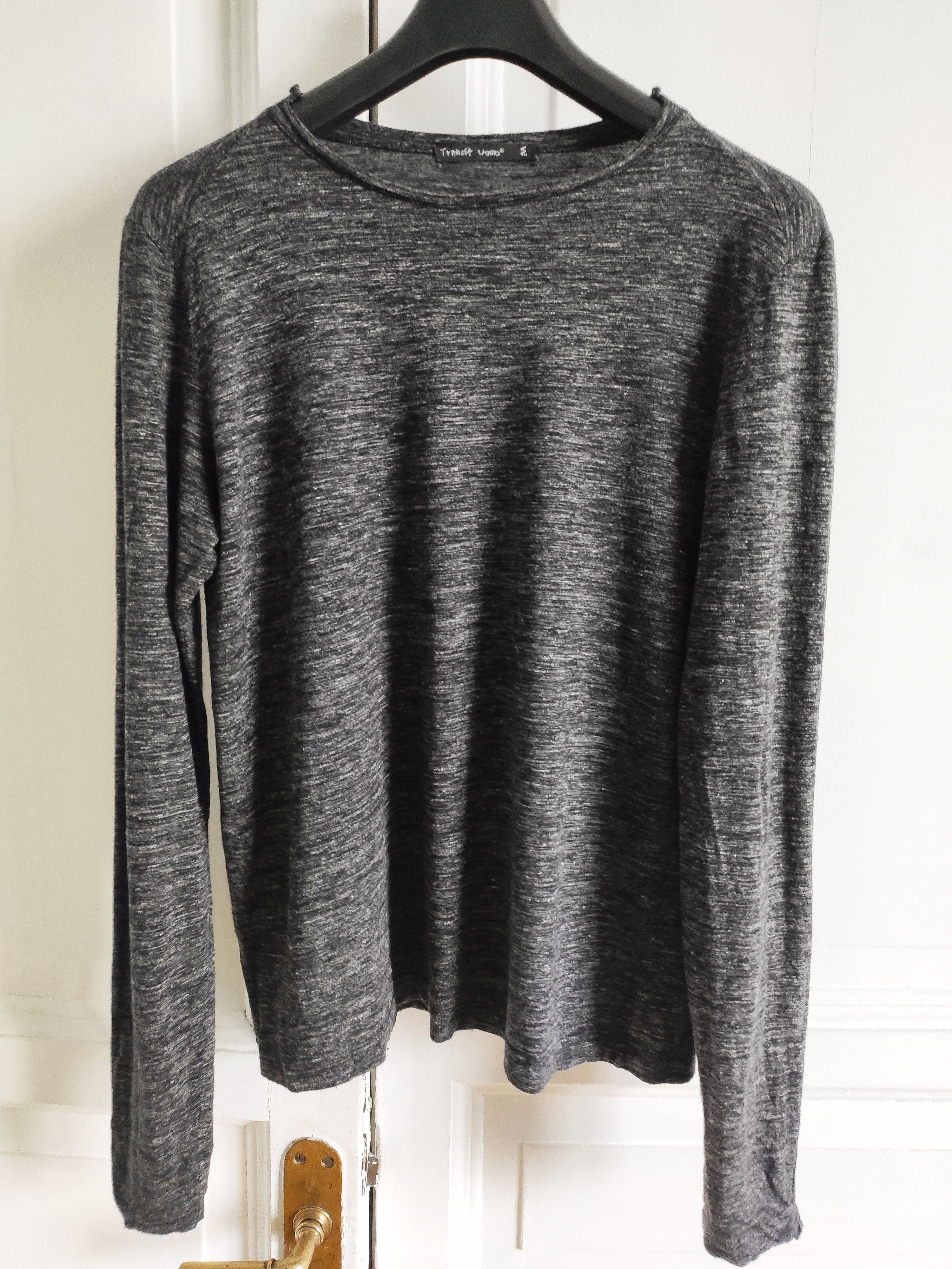 Transit Uomo Leather trim pullover.Like Isaac Sellam or Rick Owens Size US M / EU 48-50 / 2 - 2 Thumbnail